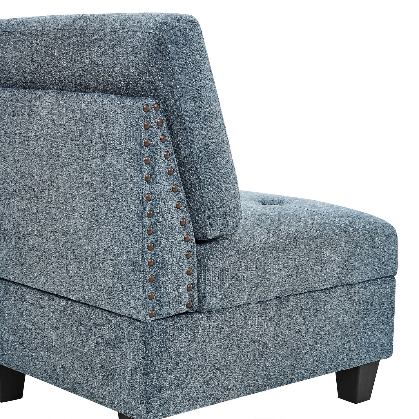 Single Chair for Modular Sectional,Navy(26.5"x31.5"x36")