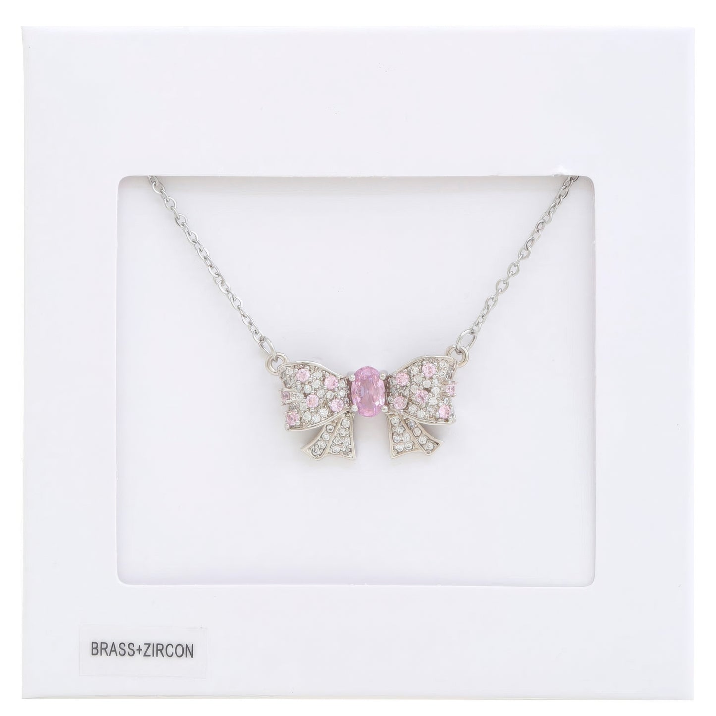 Rhinestone Bow Necklace