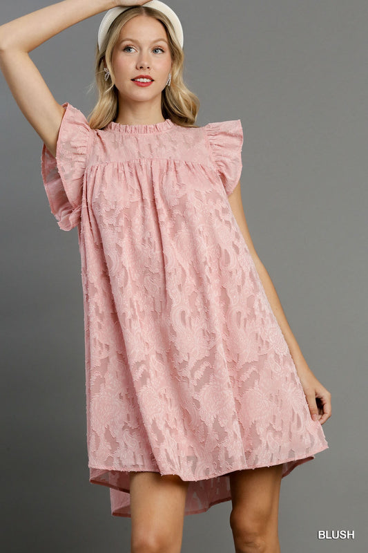 Short Sleeve Ruffle Dress