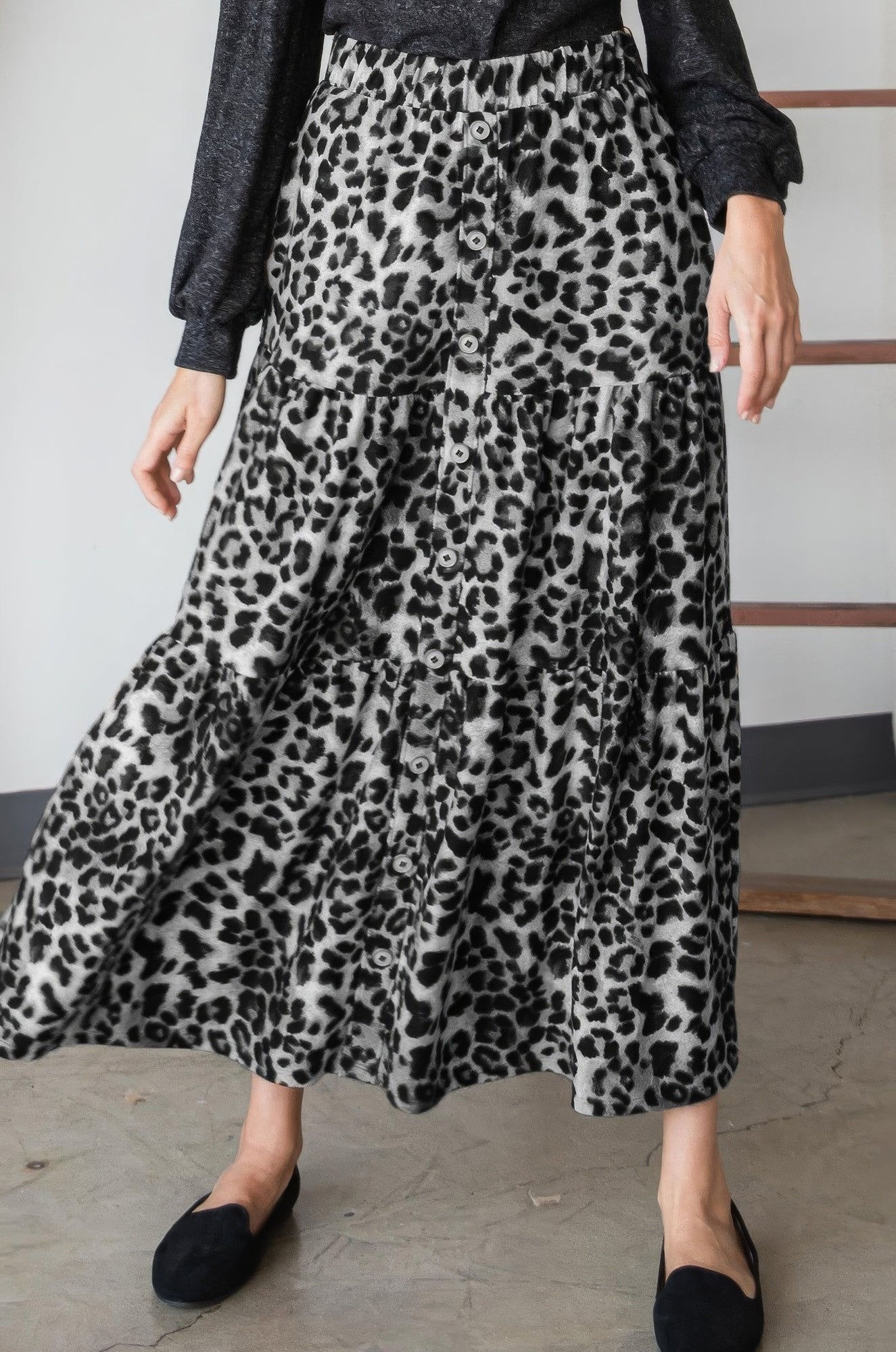 Leopard Maxi Skirt