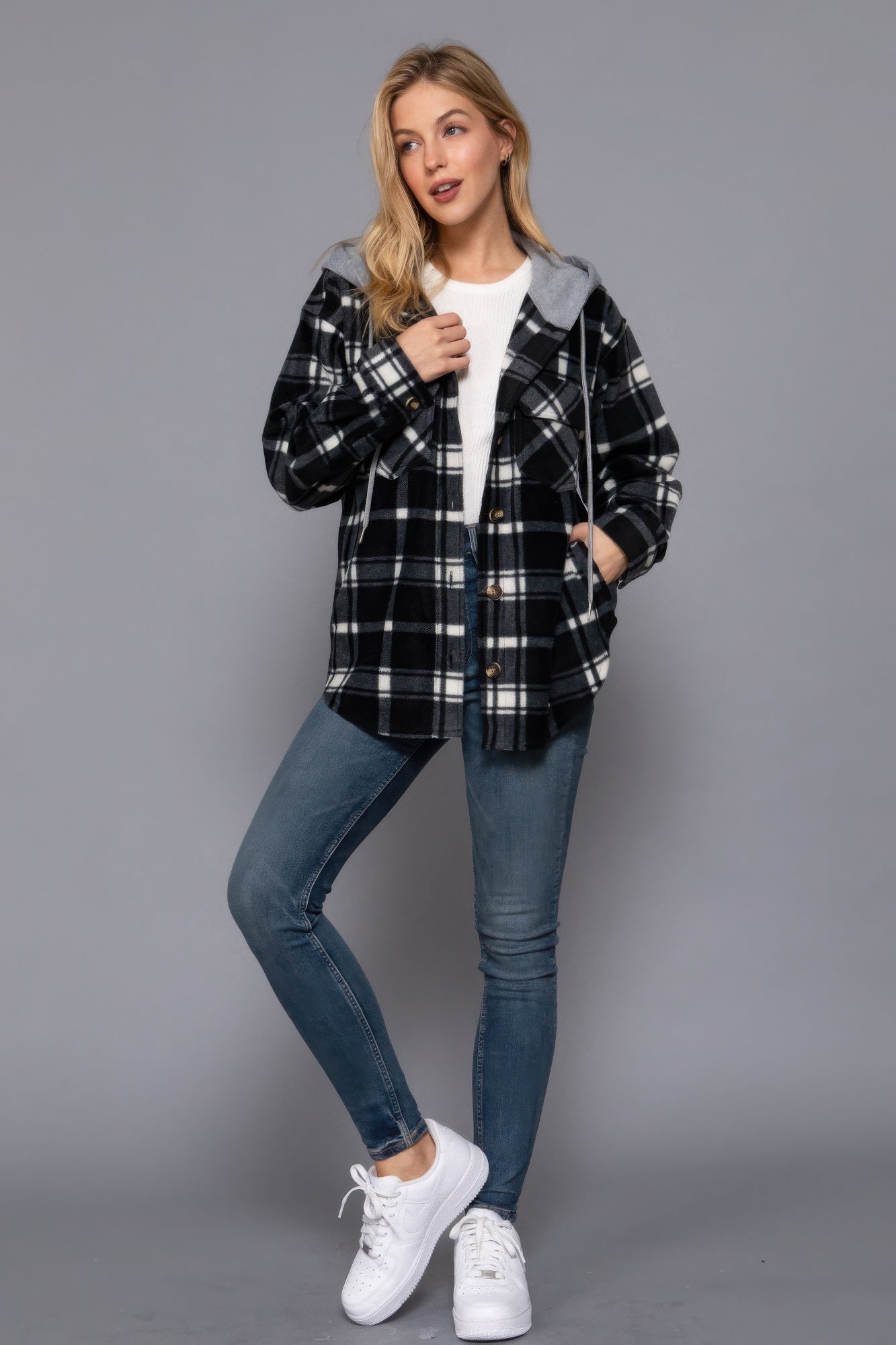 Plaid Print Hoodie| Show Me All The Things Shoppe