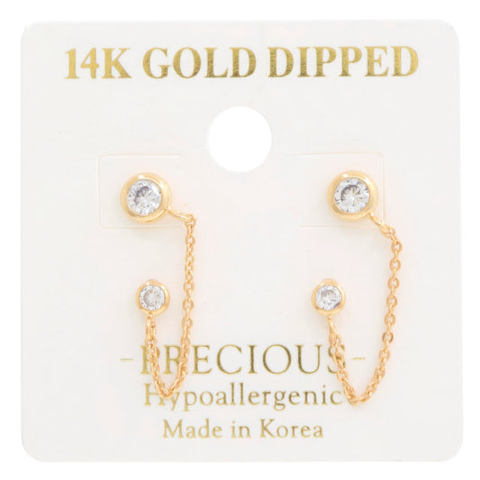 14k Gold Dipped Chain Earrings