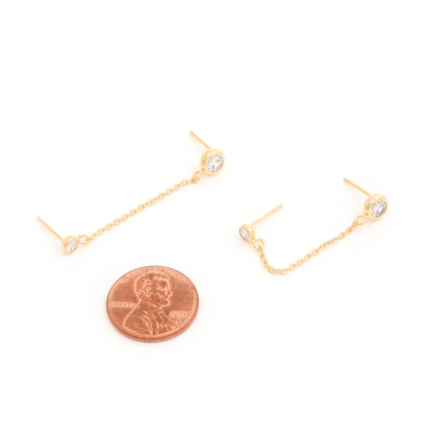 14k Gold Dipped Chain Earrings