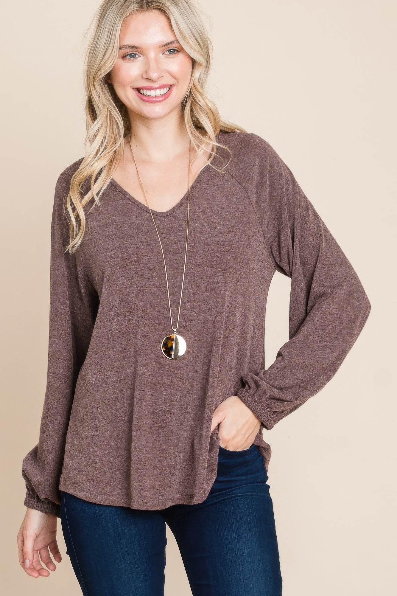 v neck casual tops