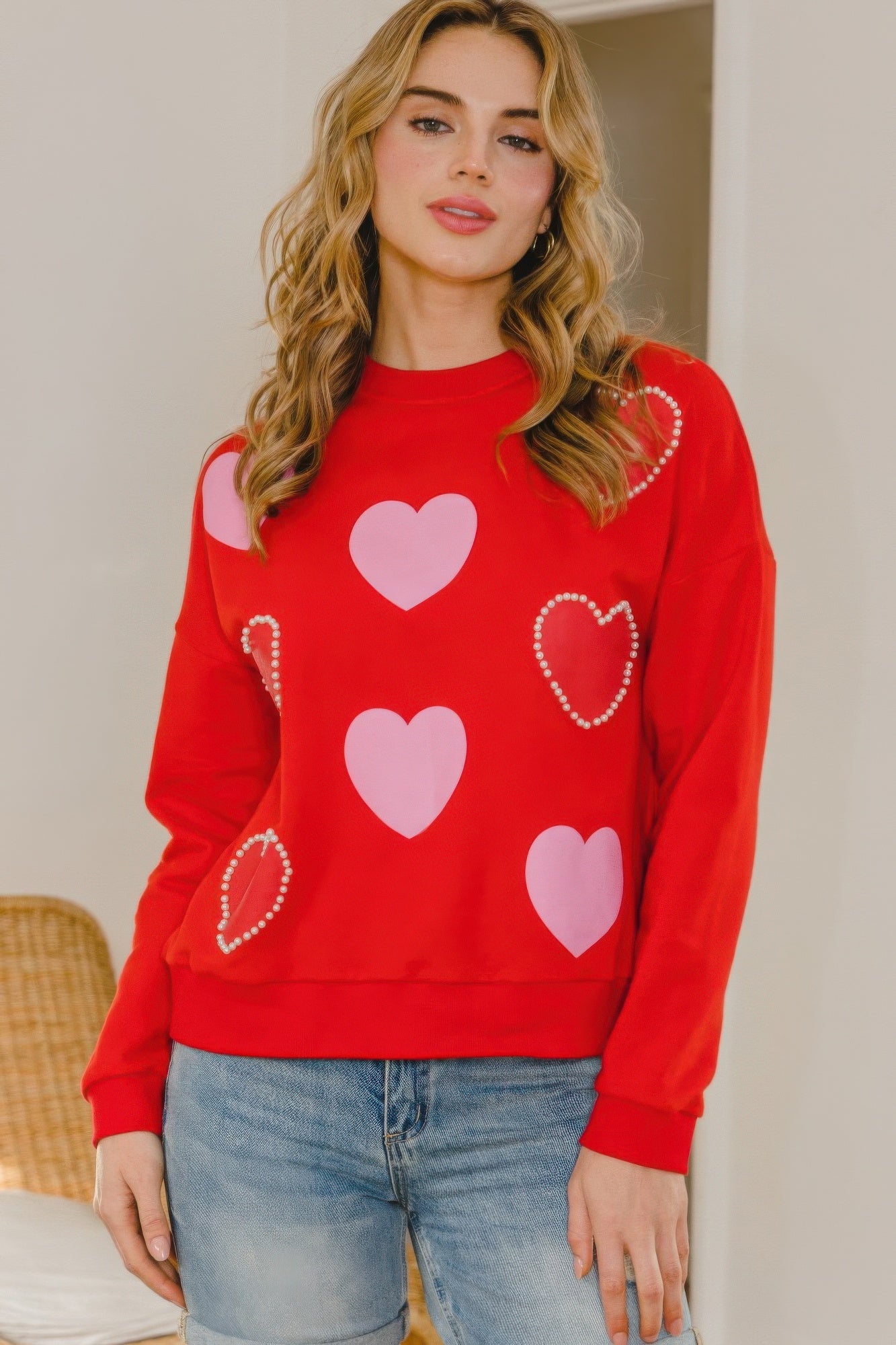 Heart Pattern Sweat