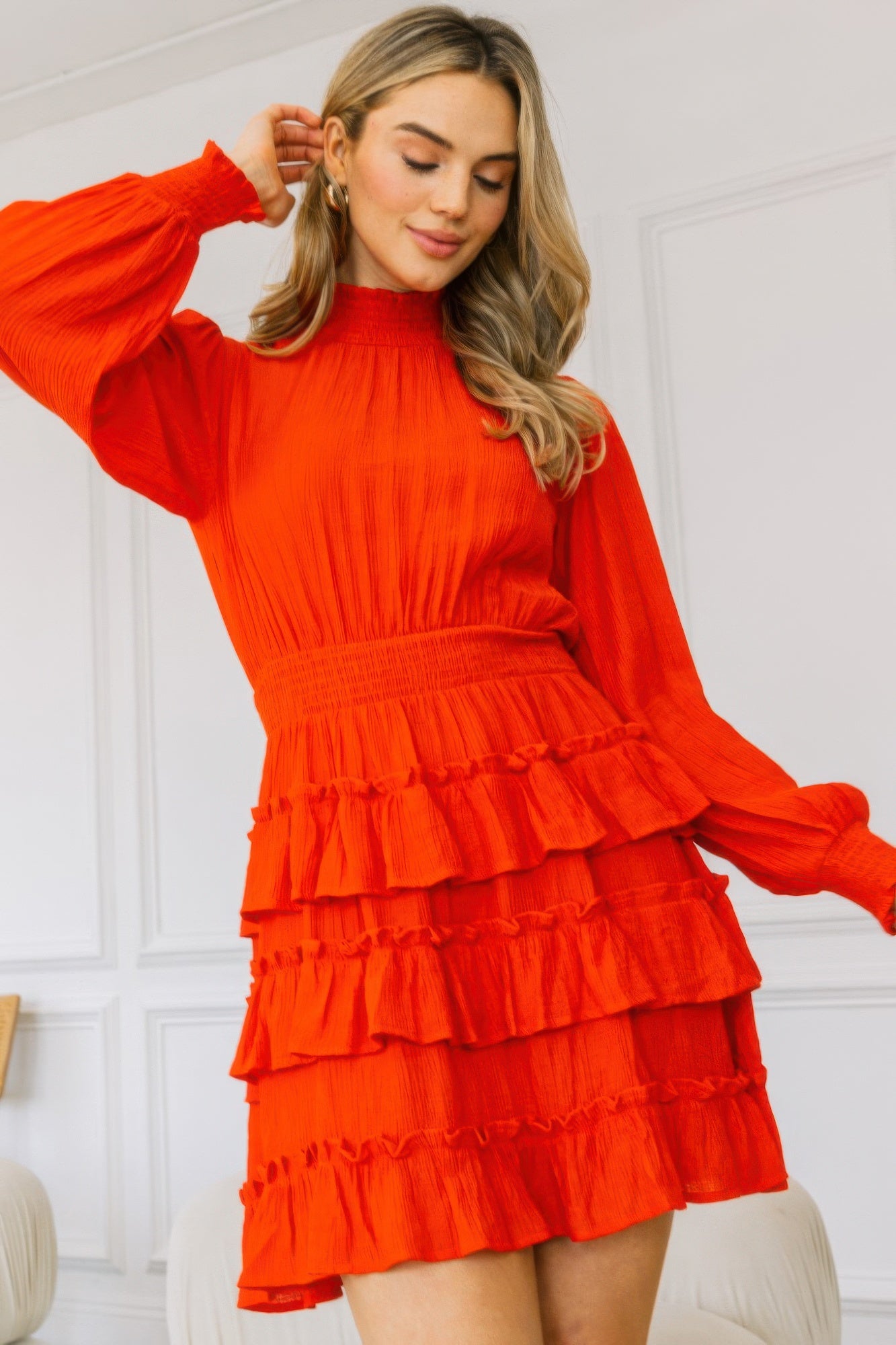 ruffle sleeve mini dress| Show Me All The Things Shoppe	